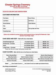 Image result for Ice Cream Cake Order Form