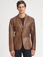 Image result for brown leather blazer