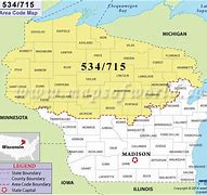 Image result for 715 Area Code Map