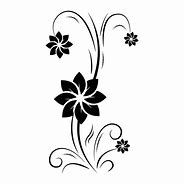 Image result for Floral Design Black White