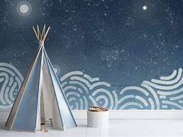 Image result for Kids Wall Mural Night Clouds