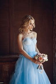 Image result for Simple Blue Wedding Dress