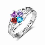 Image result for Mother Rings with Names and Birthstones