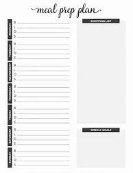 Image result for Meal Prep Plan Sheet