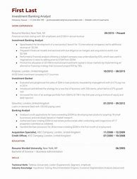 Image result for Investment Banking Profile Resume