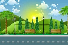 Image result for Background Kartun Pemandangan Dan Jalan