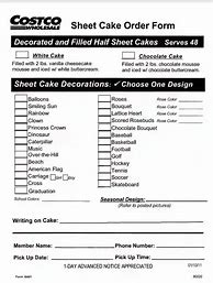 Image result for Template for Cake Orders