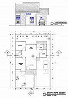 Image result for Denah Rumah 60M2