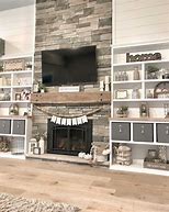 Image result for Built in Shelves Living Room Fireplace