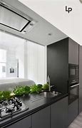 Image result for Cozy Modern Kitchen Black