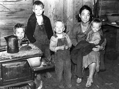 Image result for Great Depression Family in Bed