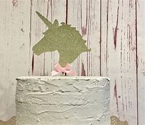 Image result for Glitter Unicorn Cake Topper