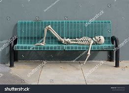 Image result for Skeleton Waiting On a Bench