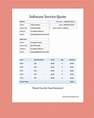 Image result for Software Consultant Quote Template