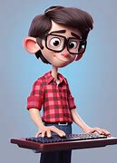 Image result for Ai Cartoon Boy with Glasses