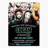 Image result for Demon Slayer Anime Birthday Card