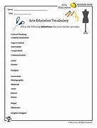 Image result for Art Kindergarten Vocabulary