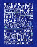 Image result for Colon Cancer Ribbon Quotes