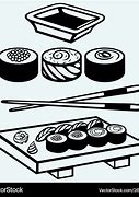 Image result for Sushi Draw Vector Black White