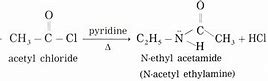 Image result for Amine Reacts with CH3COCl