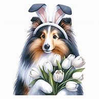 Image result for Sheltie Easter Cards