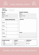 Image result for Cake Order Sheet Template