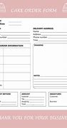 Image result for Free Printable Cake Order Form Template