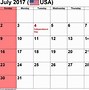 Image result for July 17th Calendar