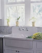 Image result for Kitchen Farmhouse Sink Wall Mount Faucet