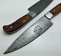 Image result for Damascus Steel Kitchen Knife