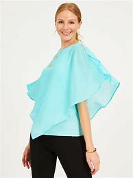 Image result for Chiffon Cape Blouse Shopee With