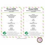 Image result for Girl Scout Ceremony Program Template Free