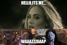 Image result for adele hello meme funny