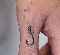 Image result for Fishing Hook Tattoo On Knukle