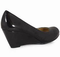 Image result for Black Low Wedge Sandals