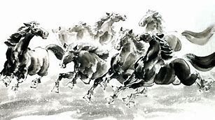 Image result for Five Horses Chinese Painting