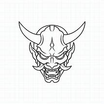 Image result for Fox Demon Mask Drawing