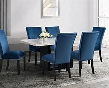 Image result for blue dining room chairs