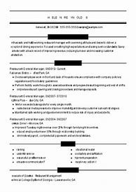 Image result for Restaurant Management Resume Samples