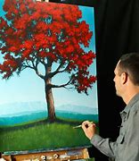 Image result for Red Tree Painting