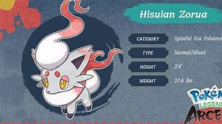 Image result for Pokémon Zorua Hisui