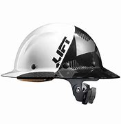 Image result for White Carbon Fiber Full Brim Hard Hat