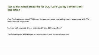 Image result for Preparing for a CQC Inspection