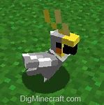 Image result for Minecraft Parrot Black and White