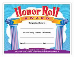 Image result for Honor Roll Award Certificate Template