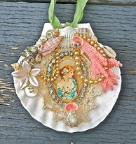 Image result for Christmas Crafts with Seashells