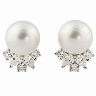 Image result for Tiffany Pearl and Diamond Earrings