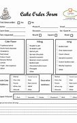 Image result for Cake Order Form Design