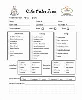 Image result for Cake Order Form for Website