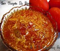 Image result for Jain Sev Puri with Tomato Ssoup